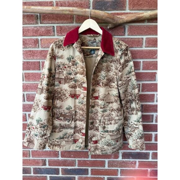 Ralph Lauren Jackets & Blazers - Vintage Ralph Lauren Barn Jacket with Red details and Tree Design - Size Small